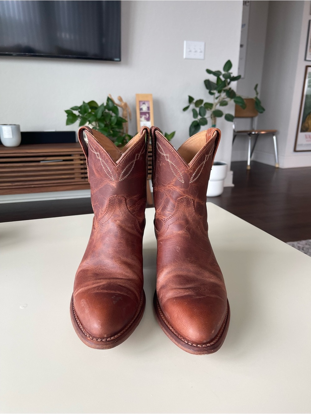 Tecovas Brown Leather Cowboy Boots – Women’s Size 7.5 B